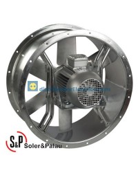 Ventilador Helicoidal Tubular THGT/4-450-6/-0,37 Código 400ºC/2h camisa corta Soler&Palau