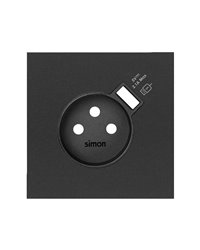 Simon 10000168-238 Tapa para base francesa con cargador USB 