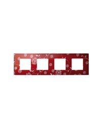 Simon 2700647-803 Funda 4 Elementos Red & White