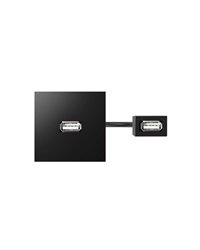 Simon 40001191-038 Conector USB Tipo “A” hembra-hembra con latiguillo y placa incorporada negra Simon 400 